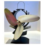 Caframo Ecofan Stove Fan - Heat-Powered Air Circulator, Black T-pot and Heart Trivet