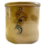 Vintage Red Wing Crock & 2 Gallon - 10 in H x 9.5 in Dia