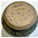 Signed Hand Made Pottery Bowl and Vase