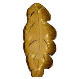 Pottery Blue Leaf Bowl, Plate & Leaf-Shaped Dish with Stone Egg