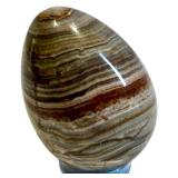 Pottery Blue Leaf Bowl, Plate & Leaf-Shaped Dish with Stone Egg