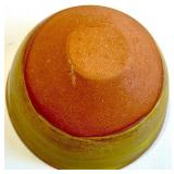 Mixed 7-Piece Glazed Ceramic Bowl Set,  Blue, Brown & Yellow - Signed