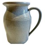 Artisan Stoneware Pitcher & Bowl Set - Handmade with Blue Heart Motif