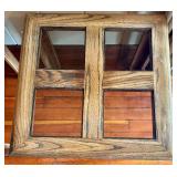 Pair of End Tables - Wooden Glass-Top - 25 x 25 x 21