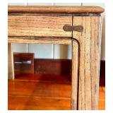 Pair of End Tables - Wooden Glass-Top - 25 x 25 x 21