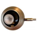 Twin Brushed Nickel Sphere Floor Lamps - 46 Inches Tall (Lot of 2)