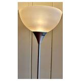 Floor Lamp - 72 in Tall & Frosted Glass Bowl Shade
