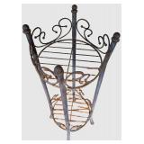 Wrought Iron Plant Stand & Circular Ring Design