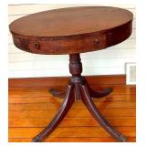 Round Pedestal Table with Drawer - 28-Inch Diameter, 27-Inch High