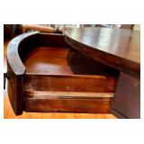 Round Pedestal Table with Drawer - 28-Inch Diameter, 27-Inch High