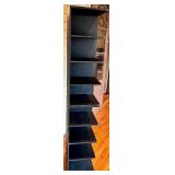 Tall Narrow Corner Shelf Cabinet 12 x 12 x 64 in - Black Floor Display Unit
