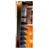 Tall Narrow Corner Shelf Cabinet 12 x 12 x 64 in - Black Floor Display Unit