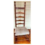 Ladder-Back Rocking Chair & Upholstered Seat