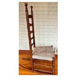 Ladder-Back Rocking Chair & Upholstered Seat