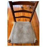 Ladder-Back Rocking Chair & Upholstered Seat