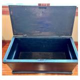 Black Wooden Storage Chest Trunk 36 in x 17 in x 17 in
