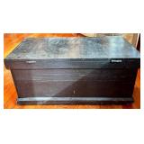 Black Wooden Storage Chest Trunk 36 in x 17 in x 17 in