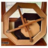 Octagonal Poker Table - Brown Felt Surface & Cup Holders