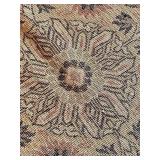 Oriental Area Rug 98x137 inches - Beige Floral Medallion Border