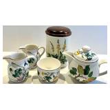Villeroy & Boch Botanica Agrimonia 5-Piece Porcelain Tea Set