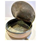 Antique Brass Kitchenware Lot with Kettle, Grinder, Canisters & Thorp Handle