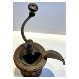 Antique Brass Kitchenware Lot with Kettle, Grinder, Canisters & Thorp Handle