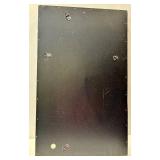 Mirror Set - Rectangular Black-Framed Wall Mirror 15 x 25 x 2 in & Round Wood Frame Mirror 25 in Dia