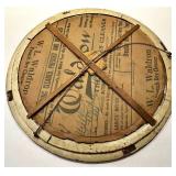 Mirror Set - Rectangular Black-Framed Wall Mirror 15 x 25 x 2 in & Round Wood Frame Mirror 25 in Dia