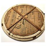 Mirror Set - Rectangular Black-Framed Wall Mirror 15 x 25 x 2 in & Round Wood Frame Mirror 25 in Dia