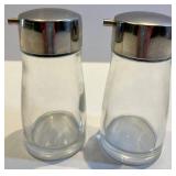 Glass Canister Set with Metal Lids - Sugar Jar with Clamp Lid & Salt & Pepper Shakers