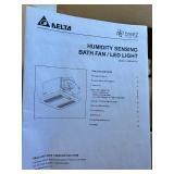 Delta Breez VFB80HLED2 80 CFM Humidity Sensor Bath Fan & LED Light - NIB