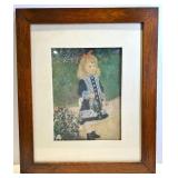 Hand-Painted Floral Magazine Rack & Framed Print & 2 Yellow Led Solar Lanterns