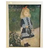 Hand-Painted Floral Magazine Rack & Framed Print & 2 Yellow Led Solar Lanterns