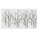 Metal Tree Wall Sculpture & Multicolor Leaves Wall Sculpture