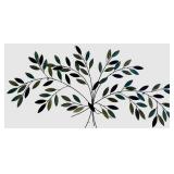 Metal Tree Wall Sculpture & Multicolor Leaves Wall Sculpture