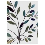 Metal Tree Wall Sculpture & Multicolor Leaves Wall Sculpture