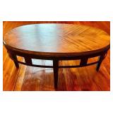 Walnut Veneer Oval Coffee Table