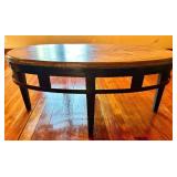 Walnut Veneer Oval Coffee Table