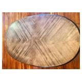 Walnut Veneer Oval Coffee Table