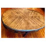 Walnut Veneer Oval Coffee Table