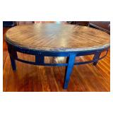 Walnut Veneer Oval Coffee Table