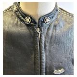 Harley-Davidson Leather Studded Jacket with Winged Back Patch & Zipper Pockets