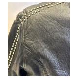 Harley-Davidson Leather Studded Jacket with Winged Back Patch & Zipper Pockets