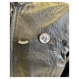 Harley-Davidson Leather Studded Jacket with Winged Back Patch & Zipper Pockets
