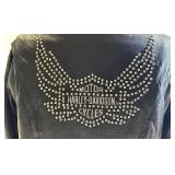 Harley-Davidson Leather Studded Jacket with Winged Back Patch & Zipper Pockets