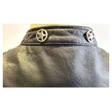 Harley-Davidson Leather Studded Jacket with Winged Back Patch & Zipper Pockets