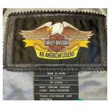 Harley-Davidson Leather Studded Jacket with Winged Back Patch & Zipper Pockets