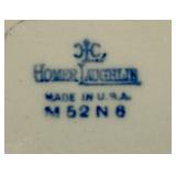 Assorted Blue Transferware including Homer Laughlin and Petrus Regout