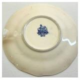 Assorted Blue Transferware including Homer Laughlin and Petrus Regout