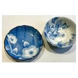 Assorted Blue Transferware including Homer Laughlin and Petrus Regout